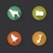 Pet Icons Set. Vet Symbols. pets icon silho