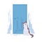 Pet mess in a room, disorder and destruction by naughty dog, scratched door wallpaper, vector cartoon bad puppy behavior