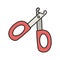 Pet nail clippers color icon