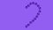 pet paws form a heart - paws of dog and cat - purple background - 23,98 fps