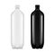 PET Plastic Clean Disposaple Bottle On White Background