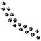 Pet prints. Paw pattern. Footprints for pets, dog or cat. Foot puppy. Black silhouette shape paw print. Footprint pet. Animal trac