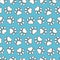 Pet prints. Paw seamless pattern. Cute background for pets, dog or cat. Childrens backdrop. Foot puppy. Different shapes. Footprin