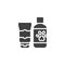 Pet shampoo bottle vector icon