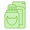 Pet shampoo flat icon. Cat shampoo green icons in trendy flat style. Animal shower gradient style design, designed for