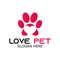 Pet shop, dog lover logo design template ilustrator