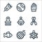 Pet shop line icons. linear set. quality vector line set such as turtle, yarn ball, fish, scissors, jingle bell, pet brush,