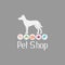 Pet shop logo with doggy sign and what dog needs