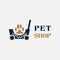 Pet Shop Logo, Icon for Pet Food Market, E-commerce pet shop