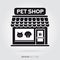 Pet shop vector glyph icon