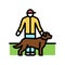 pet sitter color icon vector illustration