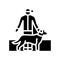 pet sitter glyph icon vector illustration