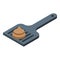 Pet toilet shovel icon isometric vector. Toilet filter