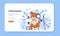 Pet veterinarian web banner or landing page. Veterinary doctor