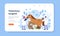 Pet veterinarian web banner or landing page. Veterinary doctor