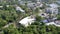 Petaling Jaya, Malaysia - April 8, 2023 Aerial view of the University Malaya faculties building.