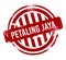 Petaling Jaya - Red grunge button, stamp