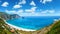 Petani Beach summer panorama Kefalonia, Greece