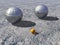 Petanque game - 3D render