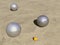 Petanque game balls - 3D render