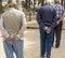 Petanque players in detail