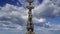 Peter the Great Statue against the moving clouds, Moskow, Russia