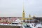 The Peter and Paul Cathedral, a Russian Orthodox cathedral located inside the Peter and Paul Fortress in St. Petersburg, Russia