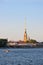 Peter and Paul fortress and river Neva in the summer