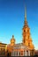 Peter and Paul fortress at sunset , Sait Petersburg , Russia