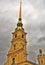 Peter and Pauls cathedral belfry decorated by angel