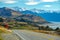 Peter`s Lookout at Lake Pukaki, New Zealand. Overlooking Mount Cook in winter