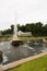 Petergof, Russia, July 2019.View of the fountain, depicting the victory of Samson over the lion.