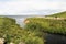 Petergof, Russia, July 2019. View of the river flowing into the Gulf of Finland.