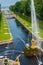 Peterhof Palace St Petersburg, Russia. Lower Park Grand Cascade fountains. The Peterhof Palace included in the Unesco\'S