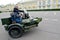 PETERHOF, RUSSIA. The driver and the video opera