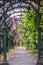 Peterhof, Russia, October 5, 2016: Entrance to a tunnel to garden in Peterhof Palace in Russia.