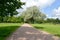 PETERHOF, RUSSIA. Path in Kolonistsky park in summer