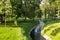 PETERHOF, RUSSIA. A stream in park Alexandria