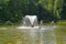 PETERHOF, RUSSIA. The Whale fountain in the Sand pond