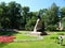 Peterhof walk, view of the green park