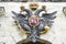 Petersburg, Russia, October 3, 2016: Eagle with double head, symbol of Imperial Russia.