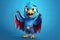 Petfluencers - The Parrot, After Lengthy Training, Emerges as the Newest Superhero Among Our Beloved Pets - Blue