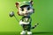 Petfluencers - The Purr-fect Golfer: A Cat\\\'s Ascent to Championship Glory on Green Background