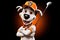 Petfluencers - The Top Dog of Golf: One Pooch\\\'s Path to Championship Glory on Dark Background