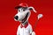 Petfluencers - The Top Dog of Golf: One Pooch\\\'s Path to Championship Glory on Red Background