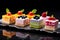 Petit Fours tasty dessert background