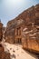 PETRA, JORDAN - may 2019: Ancient Treasury in Petra, Jordan. Petra has been a UNESCO World Heritage Site since 1985