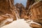 Petra, Jordan, - may, 2019. Tourists in the ancient city of Petra in Jordan