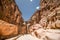 Petra, Jordan, - may, 2019. Tourists in the ancient city of Petra in Jordan