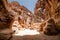 Petra, Jordan, - may, 2019. Tourists in the ancient city of Petra in Jordan